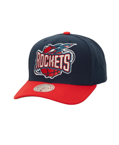 Shop Mitchell & Ness Men's  Navy, Red Houston Rockets Soul Xl Logo Pro Crown Snapback Hat In Navy,red