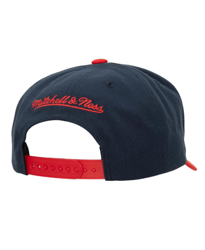 Shop Mitchell & Ness Men's  Navy, Red Houston Rockets Soul Xl Logo Pro Crown Snapback Hat In Navy,red