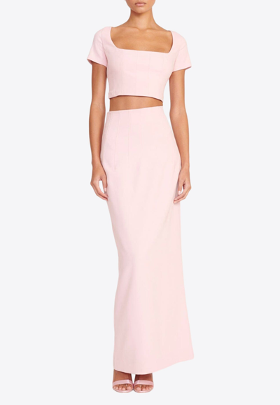 Shop Staud Anya Cropped Top In Pink