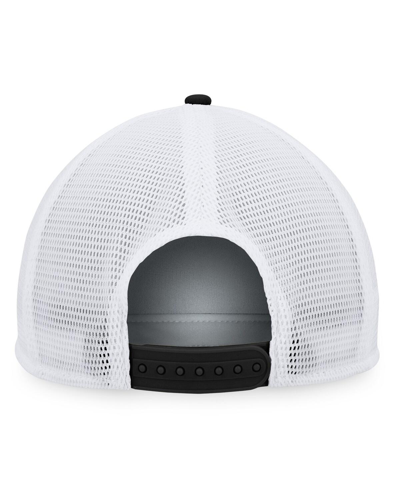 Fanatics Men's  Black, White Boston Bruins Foam Front Patch Trucker Snapback Hat In Black,white