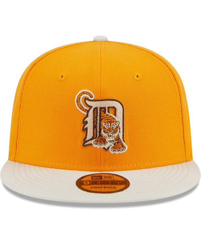 Shop New Era Men's  Gold Detroit Tigers Tiramisu 9fifty Snapback Hat