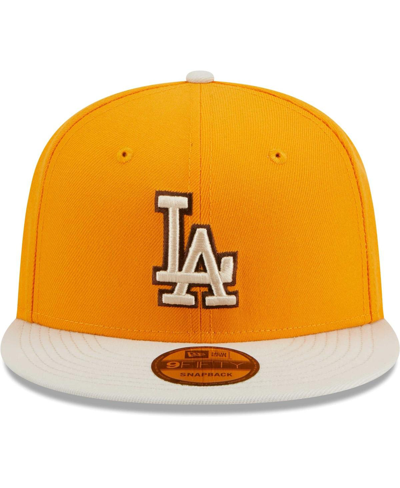 Shop New Era Men's  Gold Los Angeles Dodgers Tiramisu 9fifty Snapback Hat