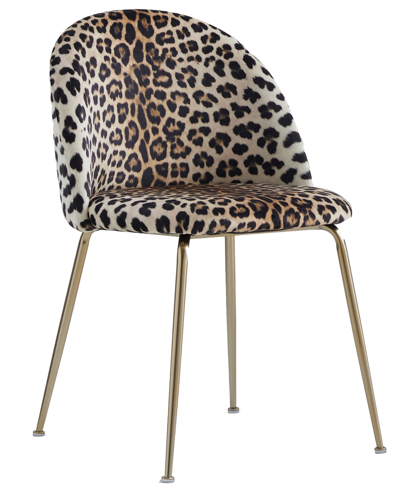 Shop Best Master Furniture Miramar 31" Velvet Metal Dining Chairs, Set Of 2 In Orange
