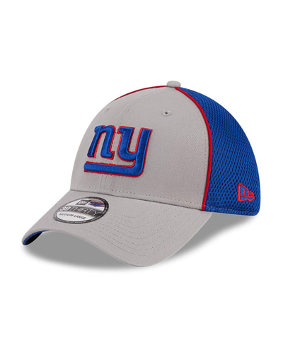 Shop New Era Men's  Gray New York Giants Pipe 39thirty Flex Hat