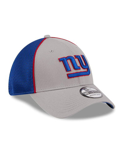 Shop New Era Men's  Gray New York Giants Pipe 39thirty Flex Hat