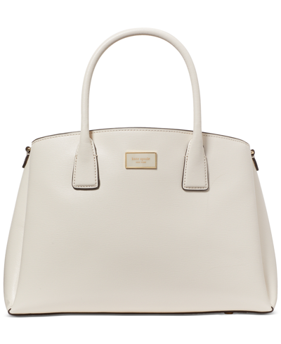 Shop Kate Spade Serena Small Saffiano Leather Satchel In Parchment.