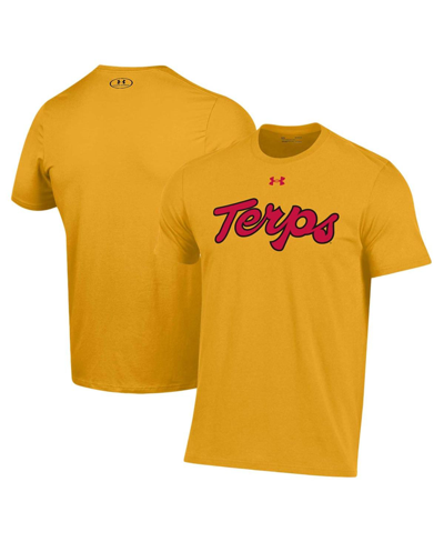 Shop Under Armour Men's  Maryland Terrapins Gold Out Performance T-shirt