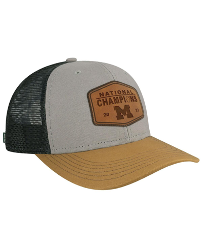 Shop Legacy Athletic Men's  Heather Gray, Tan Michigan Wolverines College Football Playoff 2023 National C In Heather Gray,tan