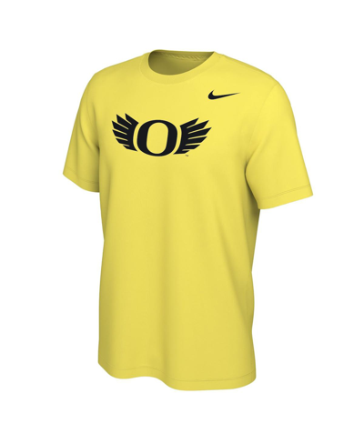 Shop Nike Men's  Yellow Distressed Oregon Ducks Wings T-shirt