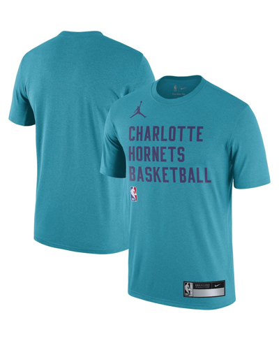 Shop Jordan Men's  Teal Charlotte Hornets 2023/24 Sideline Legend Performance Practice T-shirt