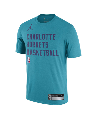 Shop Jordan Men's  Teal Charlotte Hornets 2023/24 Sideline Legend Performance Practice T-shirt