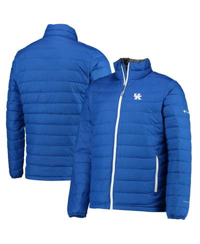 Shop Columbia Men's  Royal Kentucky Wildcats Powder Lite Omni-heat Reflective Full-zip Jacket