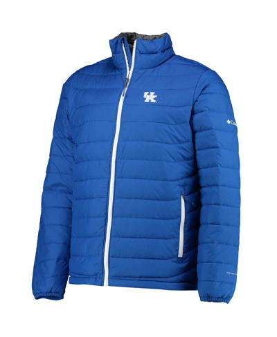 Shop Columbia Men's  Royal Kentucky Wildcats Powder Lite Omni-heat Reflective Full-zip Jacket
