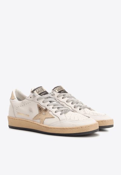 Shop Golden Goose Db Ball Star Distressed Low-top Sneakers In White