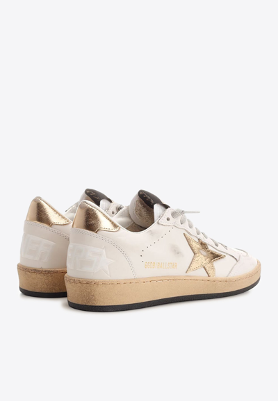 Shop Golden Goose Db Ball Star Distressed Low-top Sneakers In White