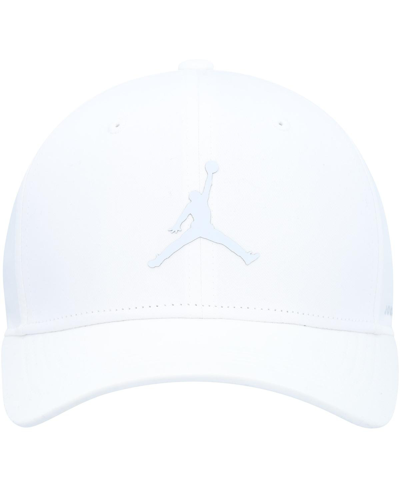 Shop Jordan Men's  White Performance Rise Adjustable Hat
