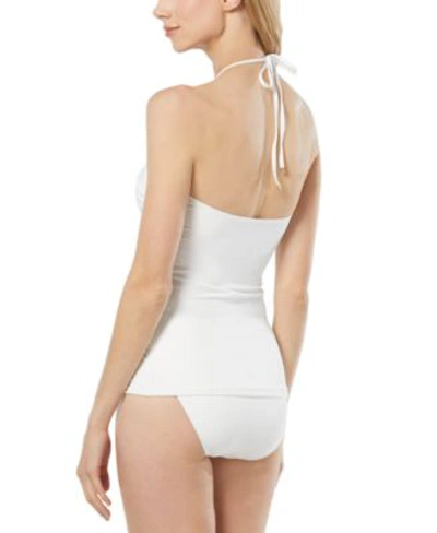 Shop Michael Kors Michael  Womens Shirred Halter Tankini Top Bikini Bottom In Black