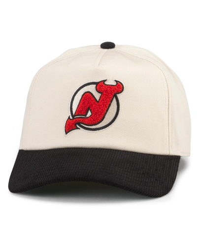 Shop American Needle Men's  White, Black New Jersey Devils Burnett Adjustable Hat In White,black
