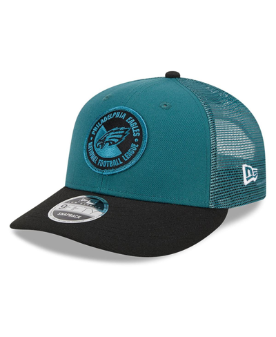 New Era Men's  Midnight Green, Black Philadelphia Eagles 2023 Sideline Low Profile 9fifty Snapback Ha In Green,black