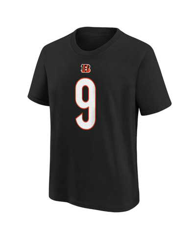 Nike Big Boys  Joe Burrow Black Cincinnati Bengals Player Name And Number T-shirt In Black