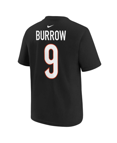 Nike Big Boys  Joe Burrow Black Cincinnati Bengals Player Name And Number T-shirt In Black