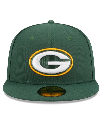 Shop New Era Men's  Green Green Bay Packers Main Patch 59fifty Fitted Hat