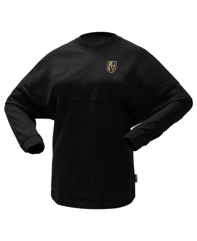 Fanatics Women's  Black Vegas Golden Knights 2023 Stanley Cup Champions Sparkle Spirit Jersey Long Sl In Black