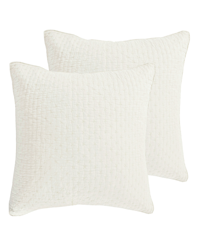 Levtex Cross Stitch Stitching 2-pc. Sham Set, European In Cream