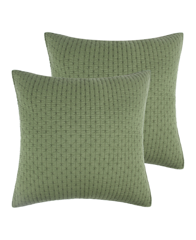 Levtex Cross Stitch Stitching 2-pc. Sham Set, European In Cream