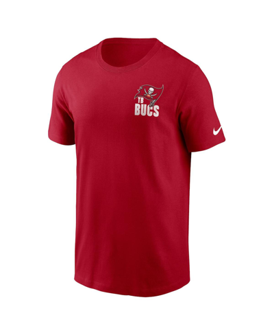 Shop Nike Men's  Red Tampa Bay Buccaneers Blitz Essential T-shirt