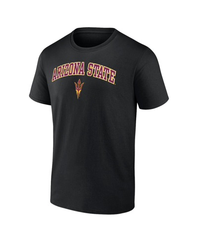 Shop Fanatics Men's  Black Arizona State Sun Devils Campus T-shirt