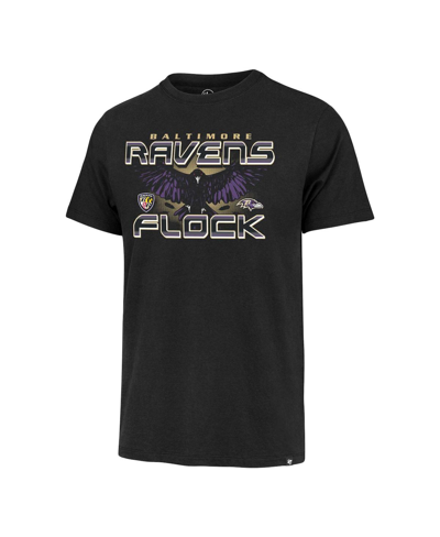 47 Brand Men's ' Black Distressed Baltimore Ravens Regional Franklin T-shirt In Black
