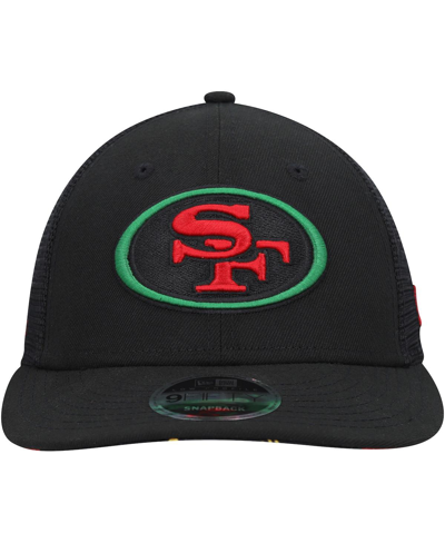 New Era Black San Francisco 49ers Black Excellence Collection Trucker Low Profile 9fifty Snapback Ha In Black