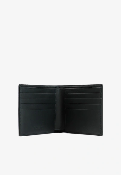 Shop Bottega Veneta Bi-fold Wallets In Intreccio Leather In Inkwell