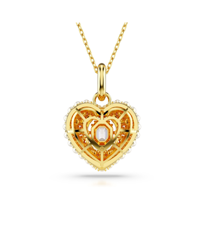 Shop Swarovski Hyperbola Pendant, Heart, White, Gold-tone Plated