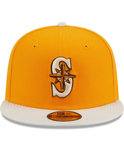 Shop New Era Men's  Gold Seattle Mariners Tiramisu 9fifty Snapback Hat