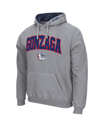 Colosseum Men's Heather Gray Florida Atlantic Owls Arch Logo 3.0 Pullover Hoodie In Heathered Gray