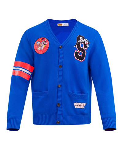 Freeze Max Men's  Royal Looney Tunes Sylvester Button-up Cardigan In Royal