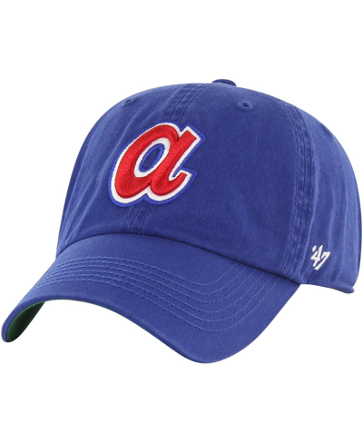 Shop 47 Brand Men's ' Royal Atlanta Braves Sure Shot Classic Franchise Fitted Hat