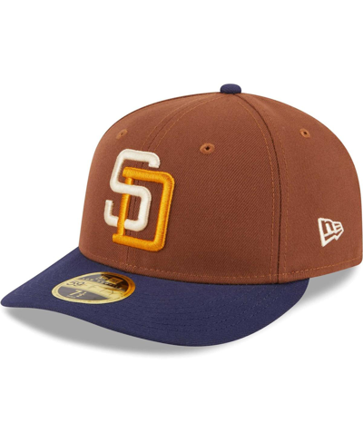 Shop New Era Men's  Brown San Diego Padres Tiramisu Low Profile 59fifty Fitted Hat