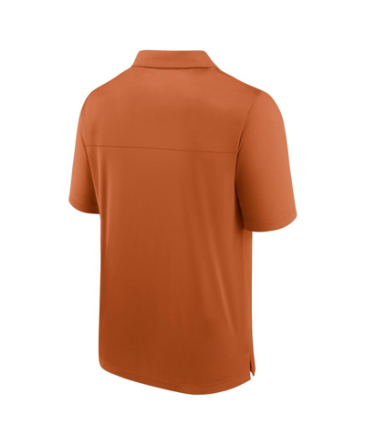 Shop Fanatics Men's  Texas Orange Texas Longhorns Left Side Block Polo Shirt