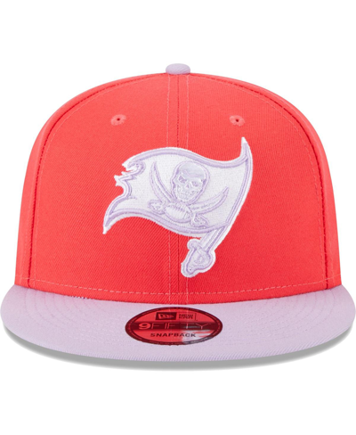 New Era Men's  Red, Lavender Tampa Bay Buccaneers Two-tone Color Pack 9fifty Snapback Hat In Red,lavender