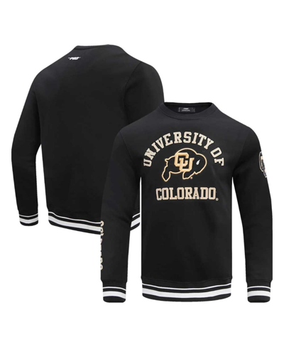 Shop Pro Standard Men's  Black Colorado Buffaloes Classic Stacked Logo Pullover Sweatshirt