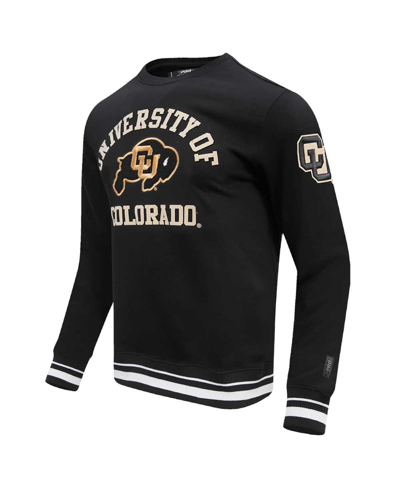 Pro Standard Black Colorado Buffaloes Classic Stacked Logo Pullover Sweatshirt In Black