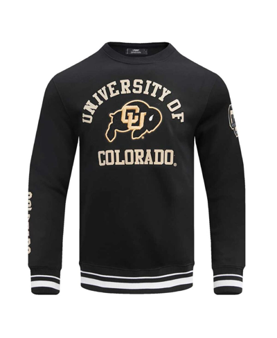 Pro Standard Black Colorado Buffaloes Classic Stacked Logo Pullover Sweatshirt In Black