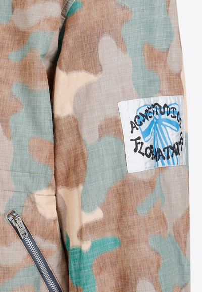 Shop Acne Studios Camouflage Bomber Jacket In Multicolor