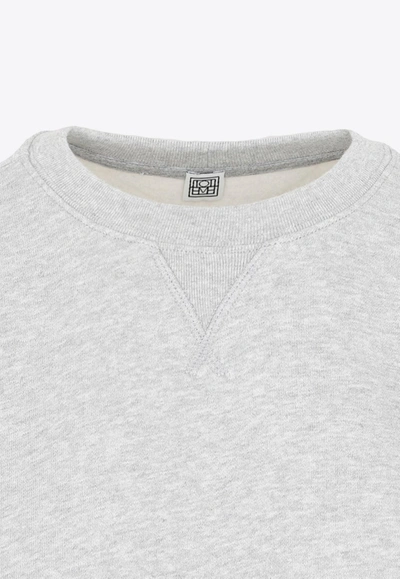 Shop Totême Classic Crewneck Sweatshirt In Gray