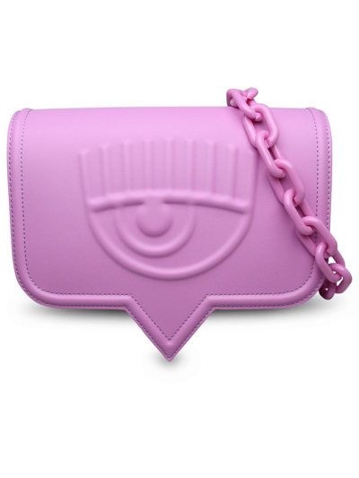Shop Chiara Ferragni 'eyelike' Lilac Faux Leather Crossbody Bag