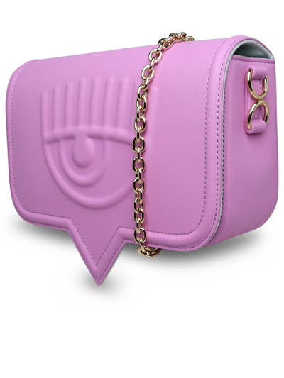 Shop Chiara Ferragni 'eyelike' Lilac Faux Leather Crossbody Bag