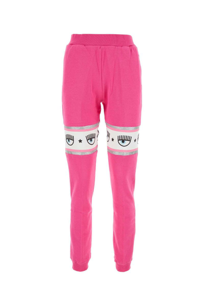 Shop Chiara Ferragni Trousers In Pink